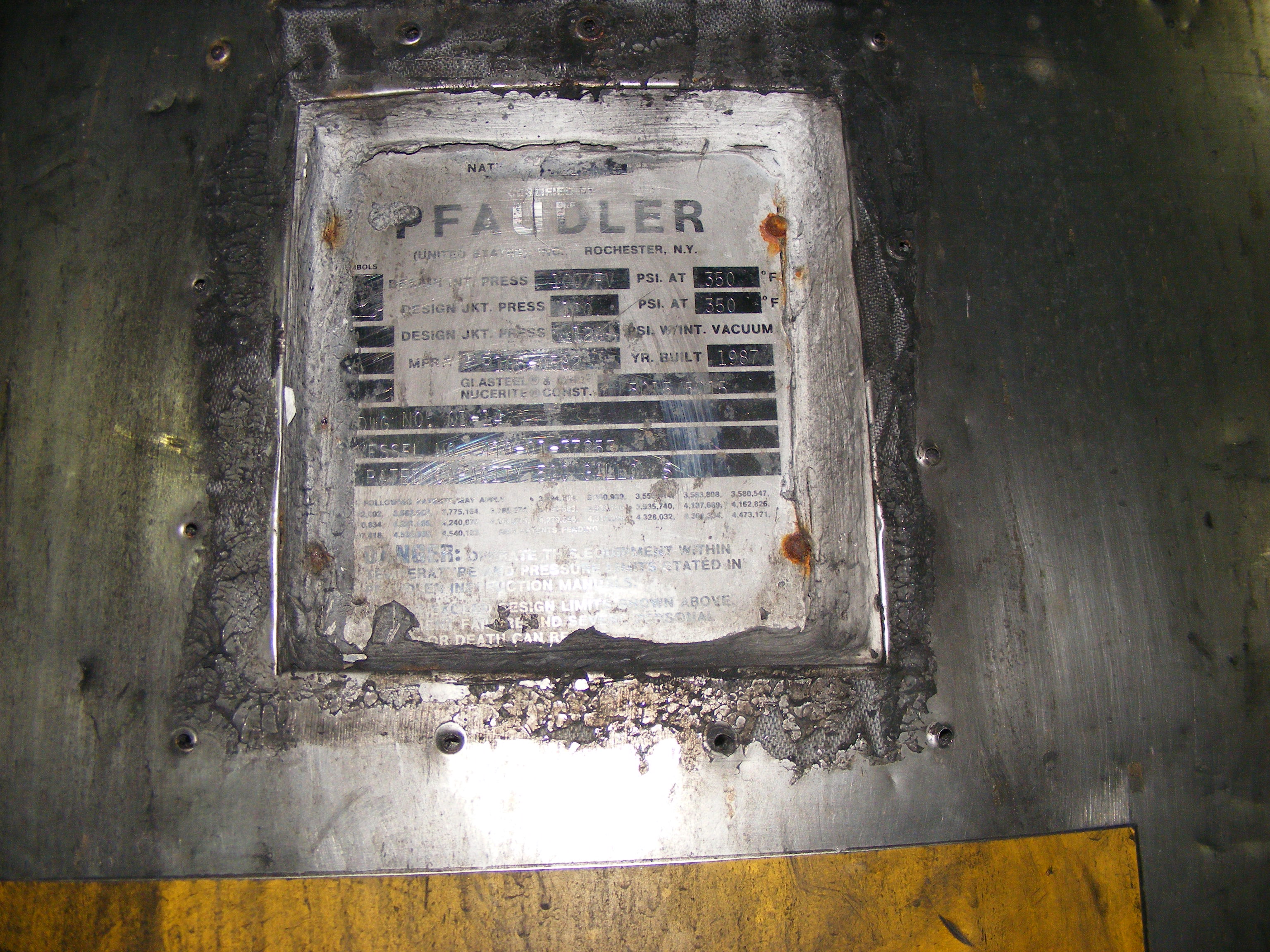Glasslined Pfaudler ELL Batch Type Body Only Reactor - IPP# 225357