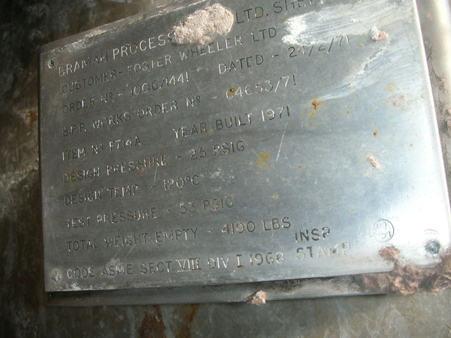 Titanium Clad Bramah Process Plant Ltd  Tank - IPP# 226210