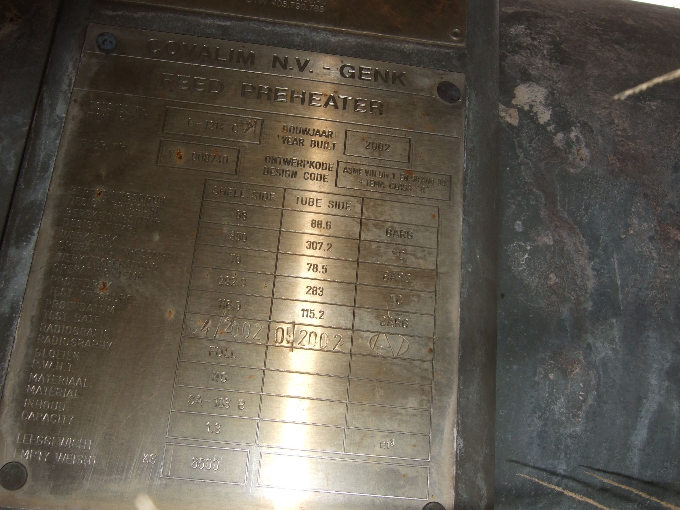 Titanium Wilton Engineering Ltd Shell and Tube Heat Exchanger - IPP# 226234