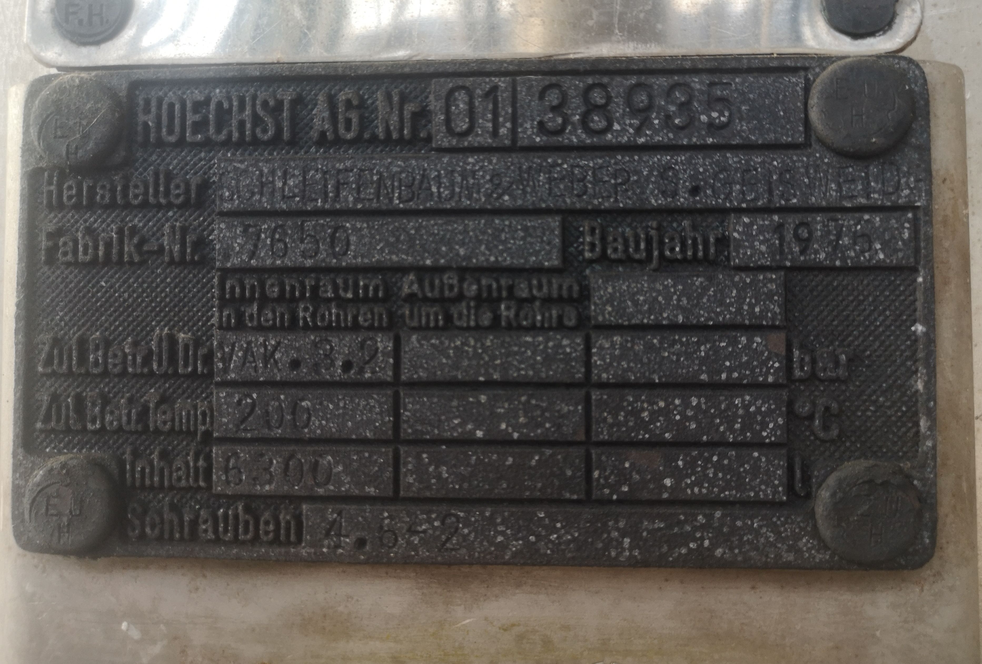 Stainless Steel 316Ti Schleifenbaum & Weber KG Tank - IPP# 228325