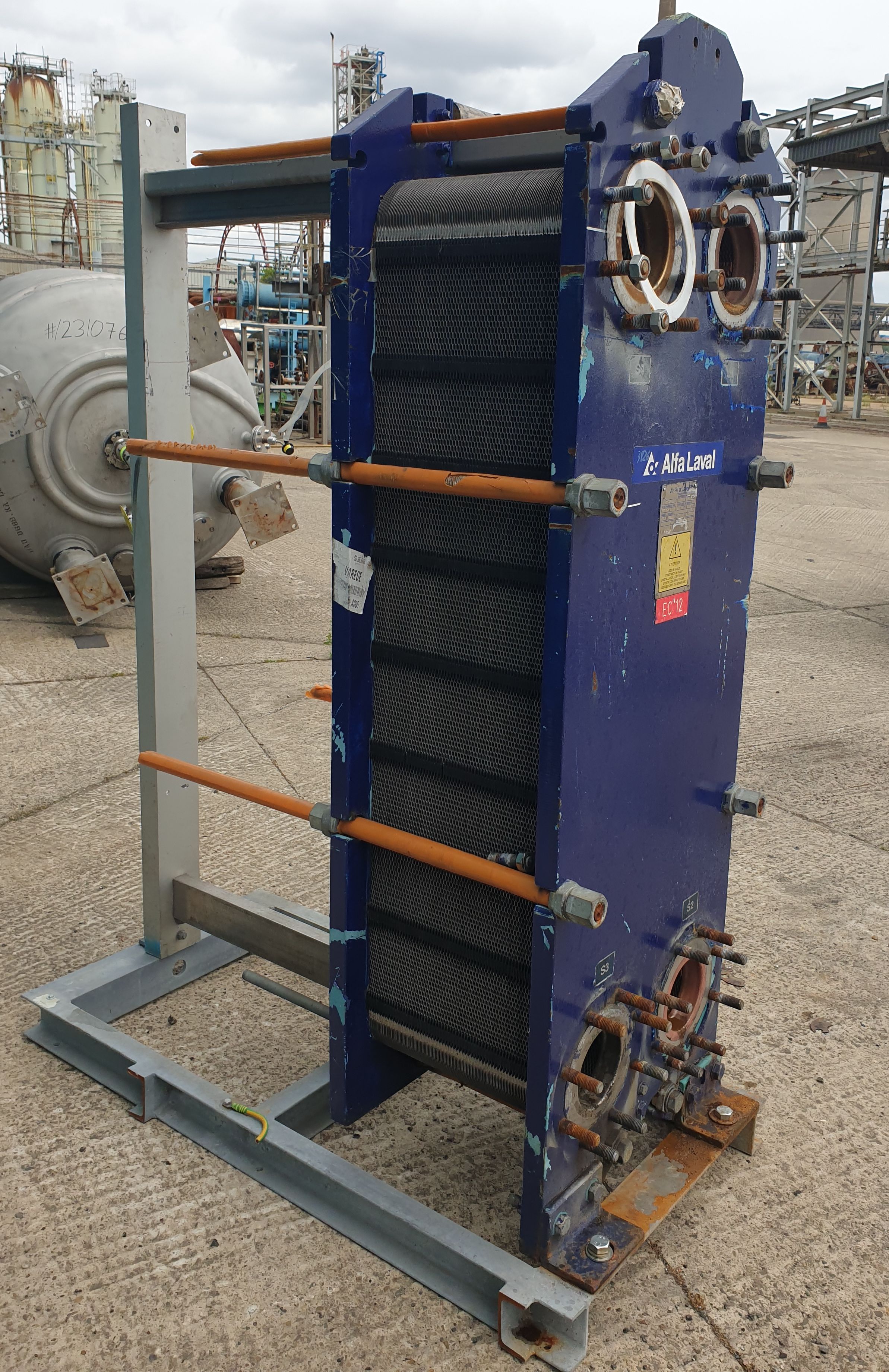 Stainless Steel 316 Alfa Laval M15-BFM8 Plate and Frame Heat Exchanger - IPP# 229489