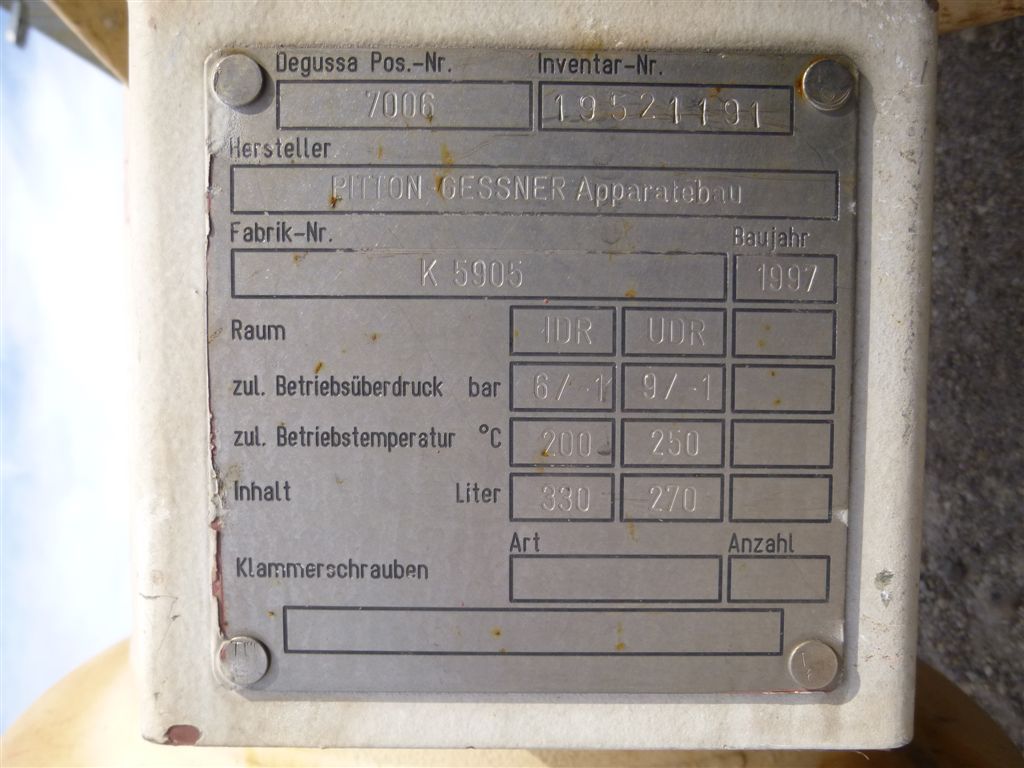  Shell and Tube Heat Exchanger 18.2 m² (195.9 ft²) Stainless Steel Austenitic For Sale - IPP# 220561