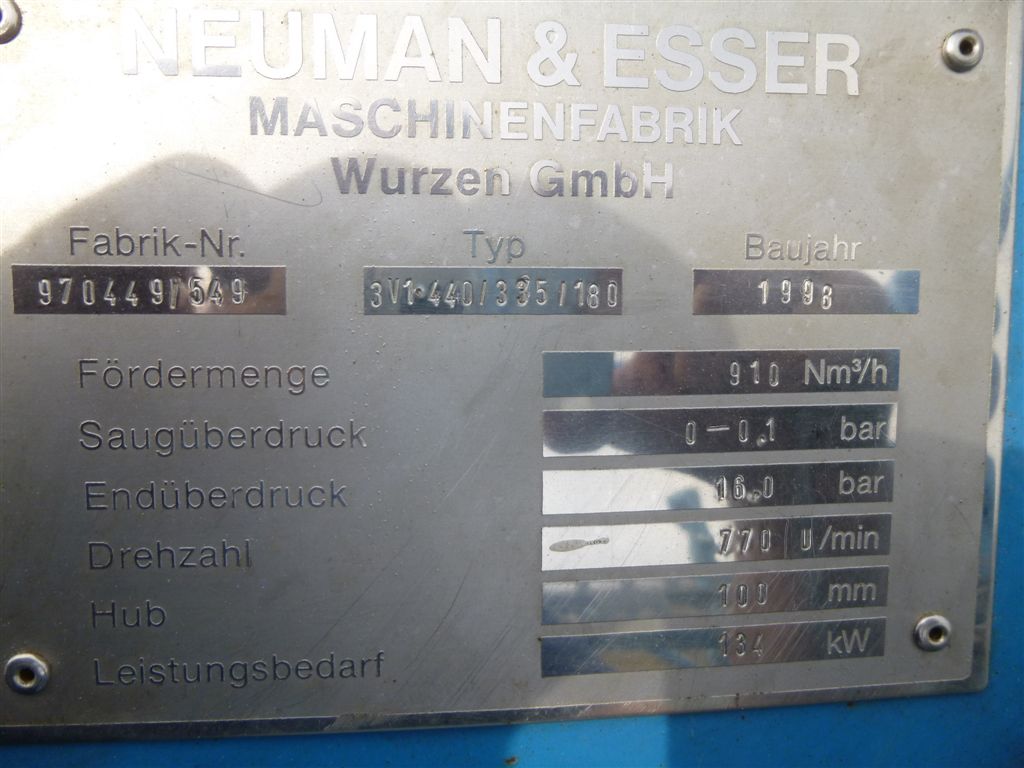   Reciprocating Compressor 910 m3/h (535.6 CFM) For Sale - IPP# 220597