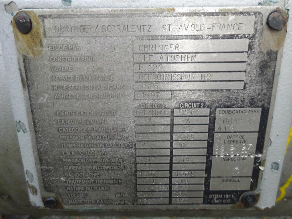  Shell and Tube Heat Exchanger 25.3 m² (272.3 ft²) Carbon Steel For Sale - IPP# 220502
