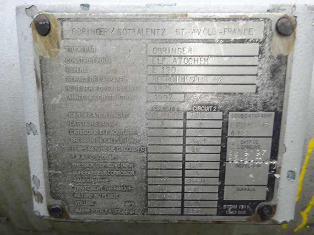  Shell and Tube Heat Exchanger 25.3 m² (272.3 ft²) Carbon Steel For Sale - IPP# 220502