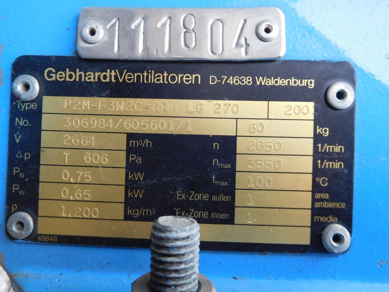  Carbon Steel  Blower 2,664 m3/h (1,568 CFM) For Sale - IPP# 220534
