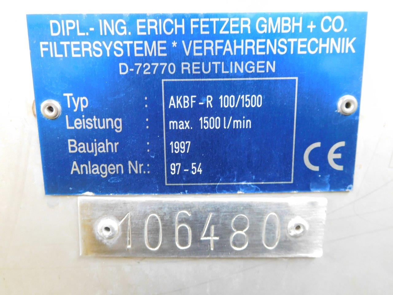 Horizontal Belt Filter AKBF-R 100/1500 by Erich Fetzer GmbH - IPP# 220536