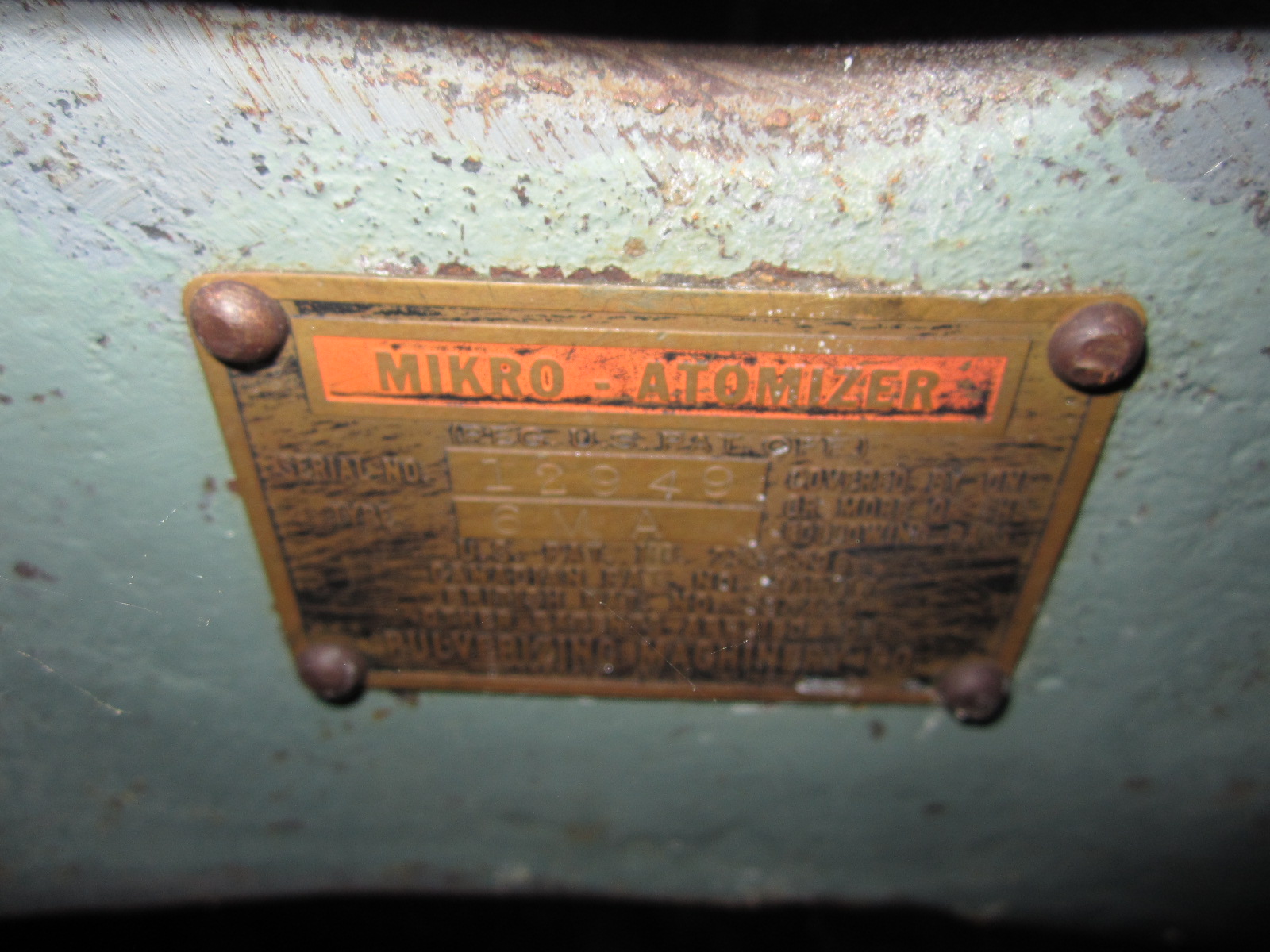 Mikro 6MA Jet Pulverizer - IPP# 220750