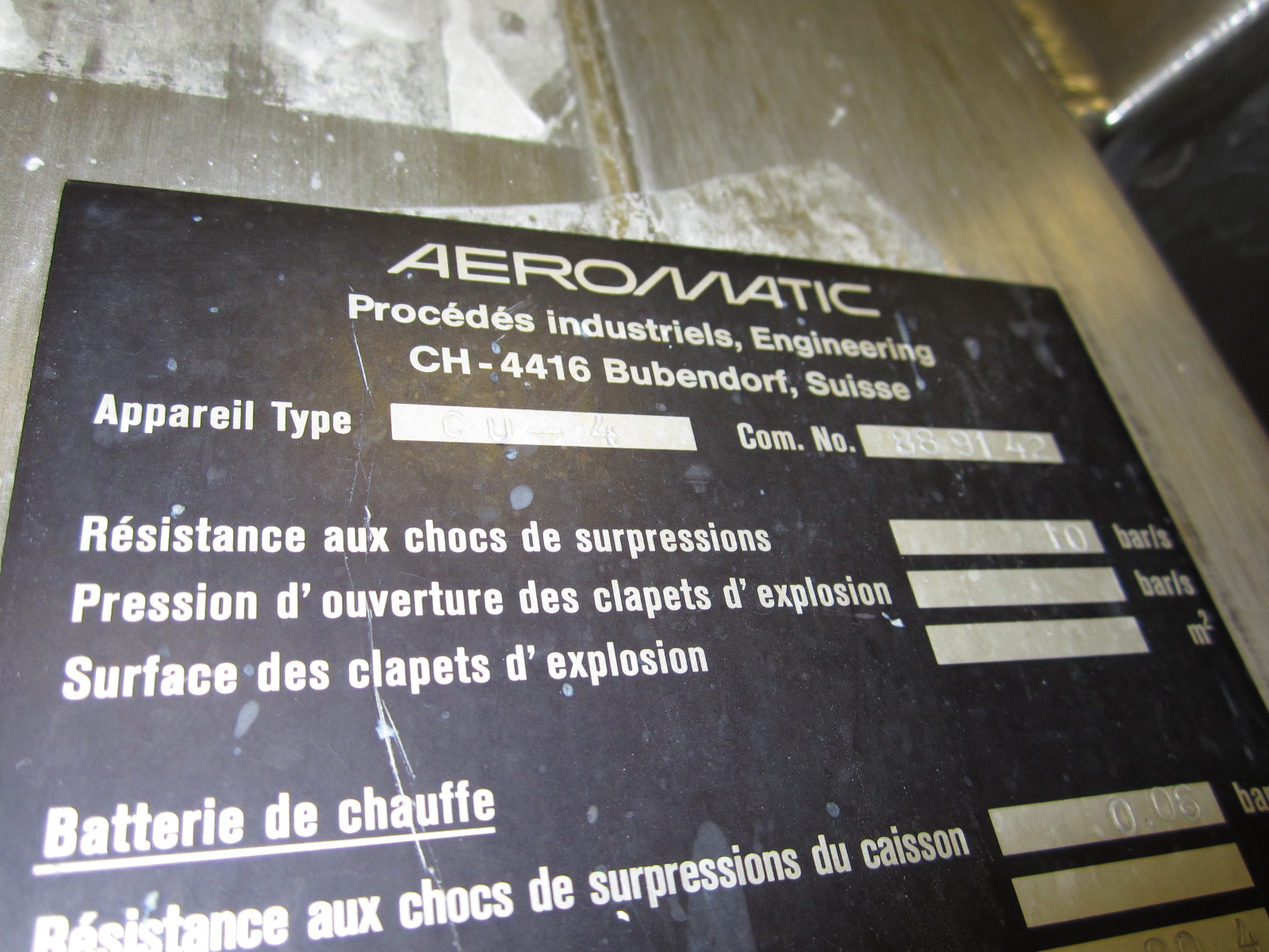 Stainless Steel 316 Aeromatic-Fielder AG Aerocoater Model CU-4 Dryer-Fluid Bed - IPP# 220885