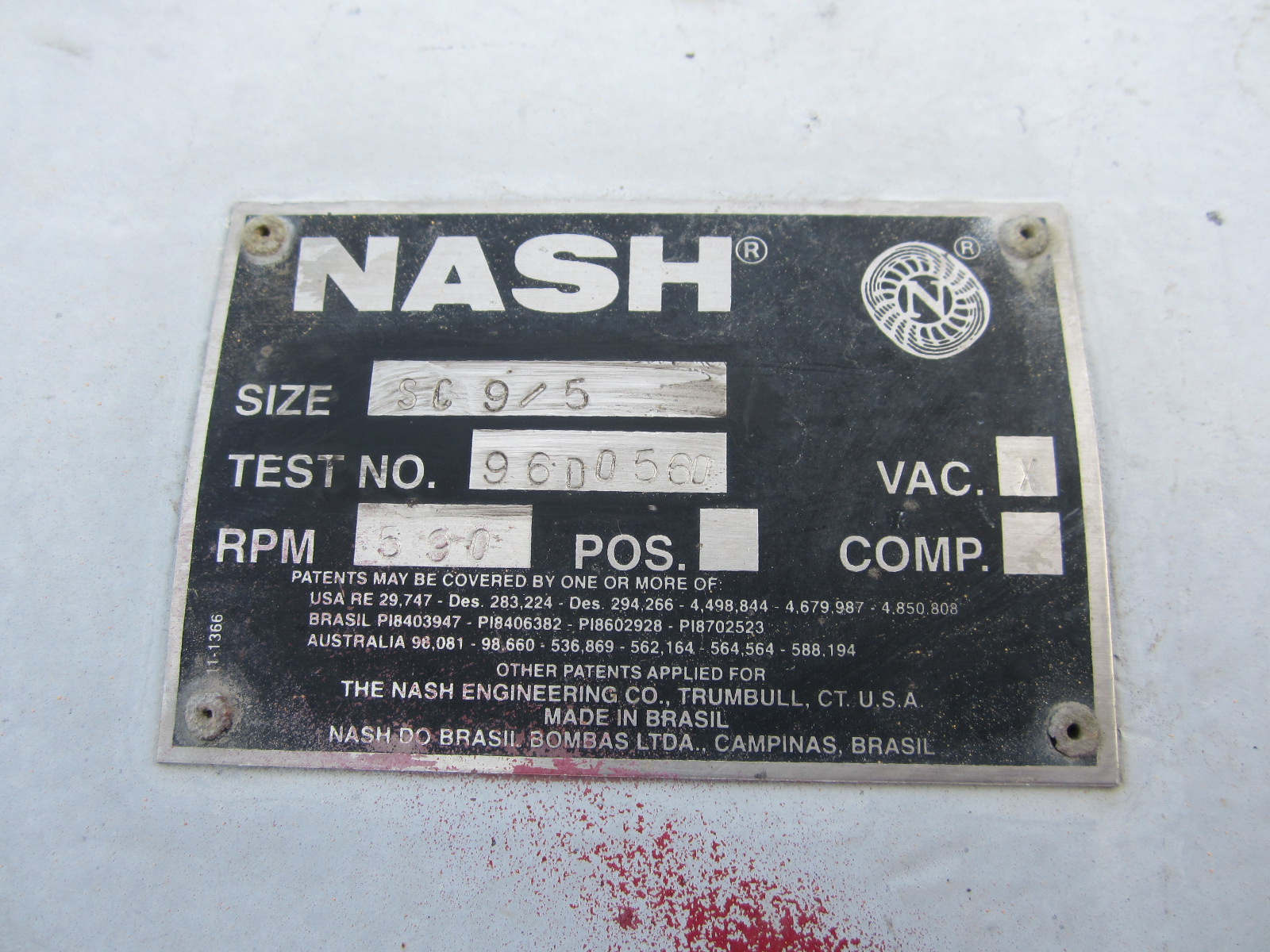 Stainless Steel Other Nash SC9/5 Pump-Vacuum - IPP# 221070
