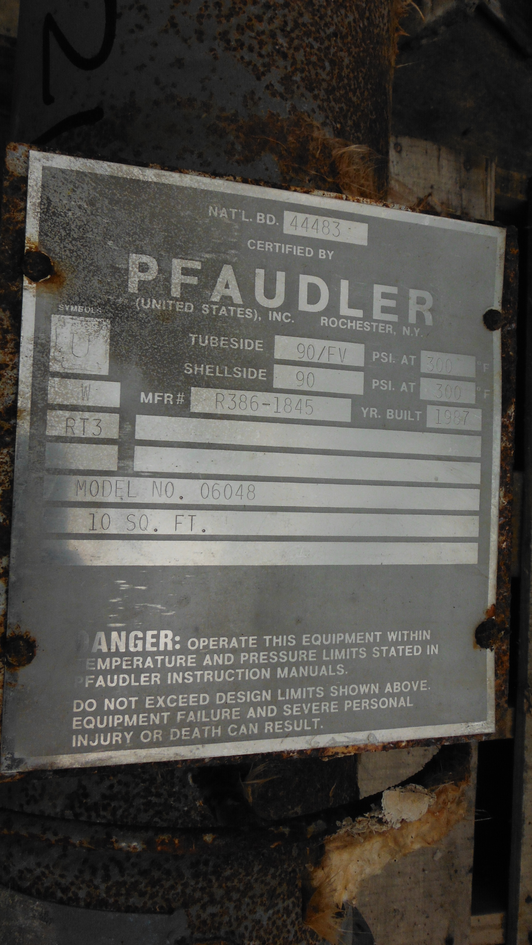  Shell and Tube Heat Exchanger 0.37 m² (4 ft²) Stainless Steel 316 For Sale - IPP# 221143