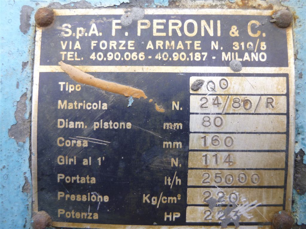  Reciprocating Pump 25 m3/h (110.1 GPM) Stainless Steel 316 For Sale - IPP# 221180