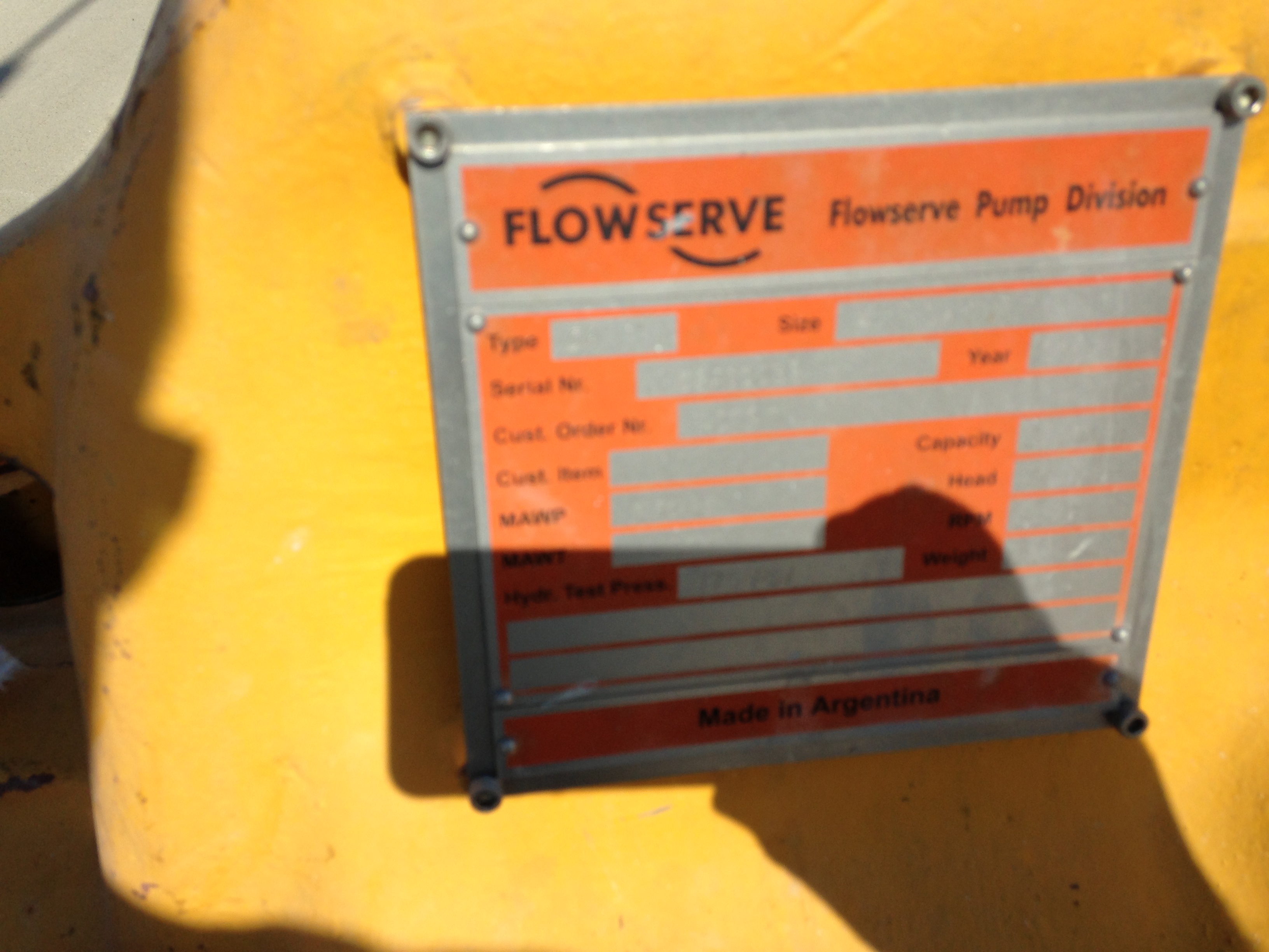 Carbon Steel Flowserve DA Centrifugal Pump - IPP# 221285
