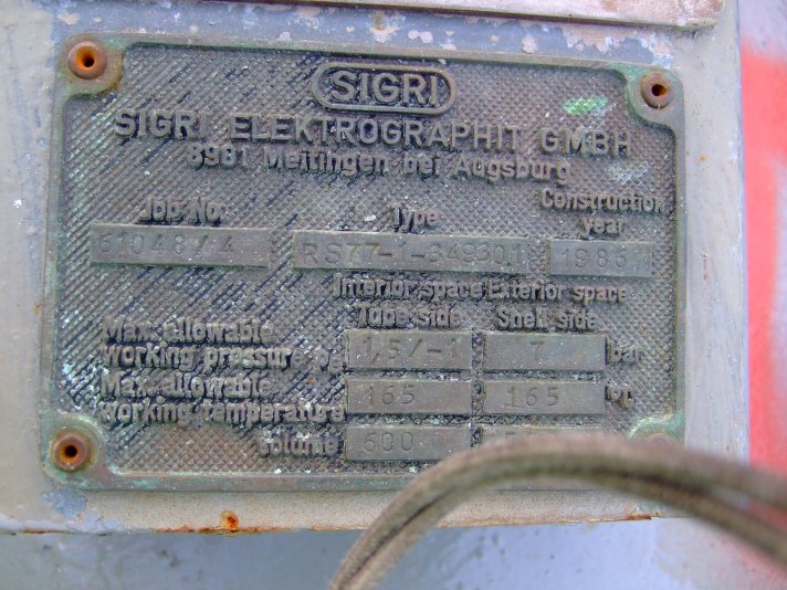 Graphite Sigri WT-RS77-1-34930-1 Shell and Tube Heat Exchanger - IPP# 221559