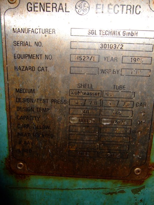 Graphite SGL P25-11-1.1-F100 Plate and Frame Heat Exchanger - IPP# 221529
