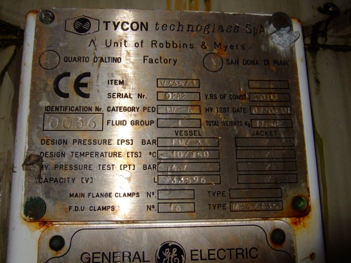 Glasslined Tycon  Tank - IPP# 221622