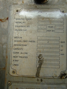 Hastelloy - C276 Clad Aguilar y Salas SA  Tank - IPP# 221639