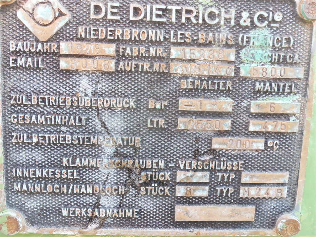   Dryer-Twin Shell & Double Cone 2.5 m3 (88.3 ft3) Glasslined For Sale - IPP# 221721