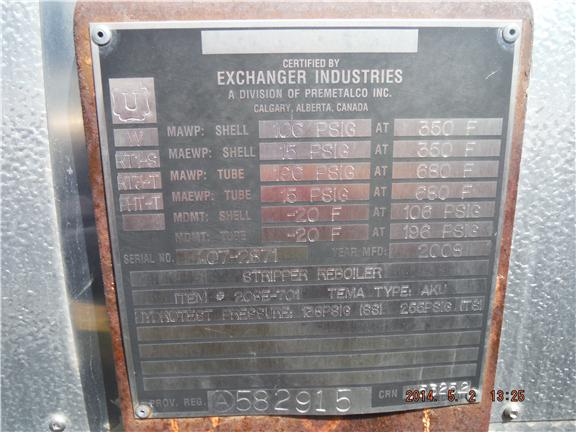 Unused Stainless Steel 316 Clad Shell and Tube Heat Exchanger - IPP# 222149