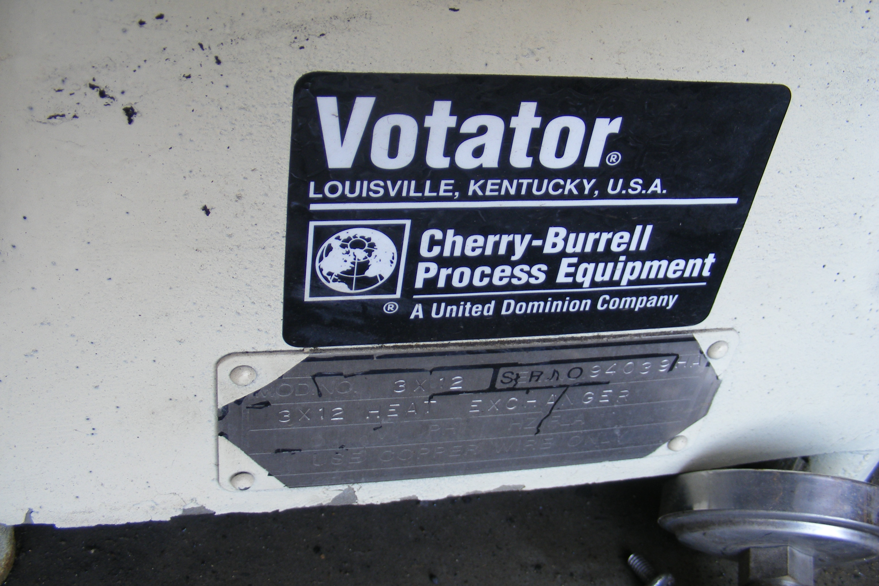  Stainless Steel 304  Votator 0.07 m² (0.75 ft²) For Sale - IPP# 222598