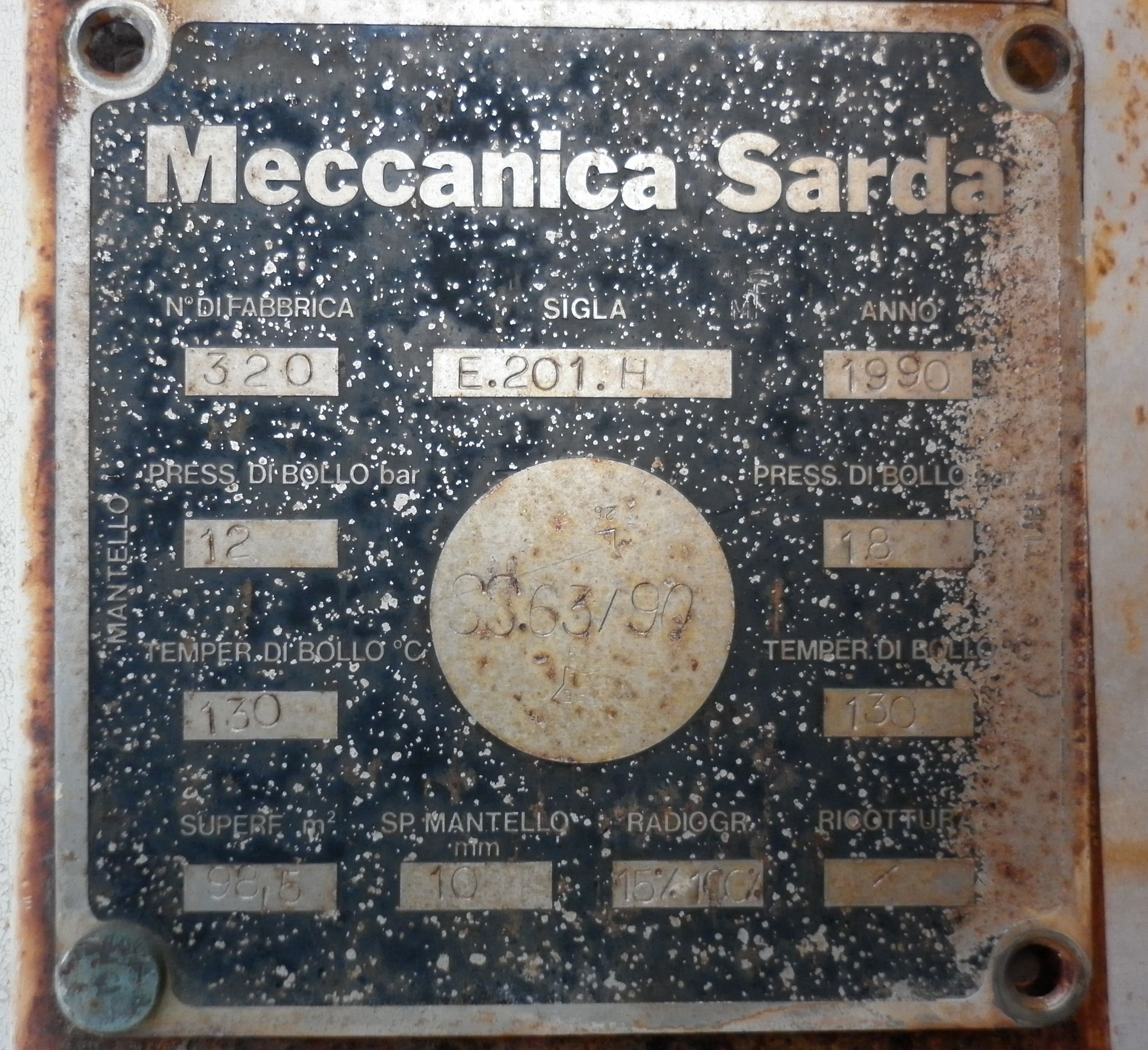 Stainless Steel 316 Mechanica Sarda BEM Shell and Tube Heat Exchanger - IPP# 222667