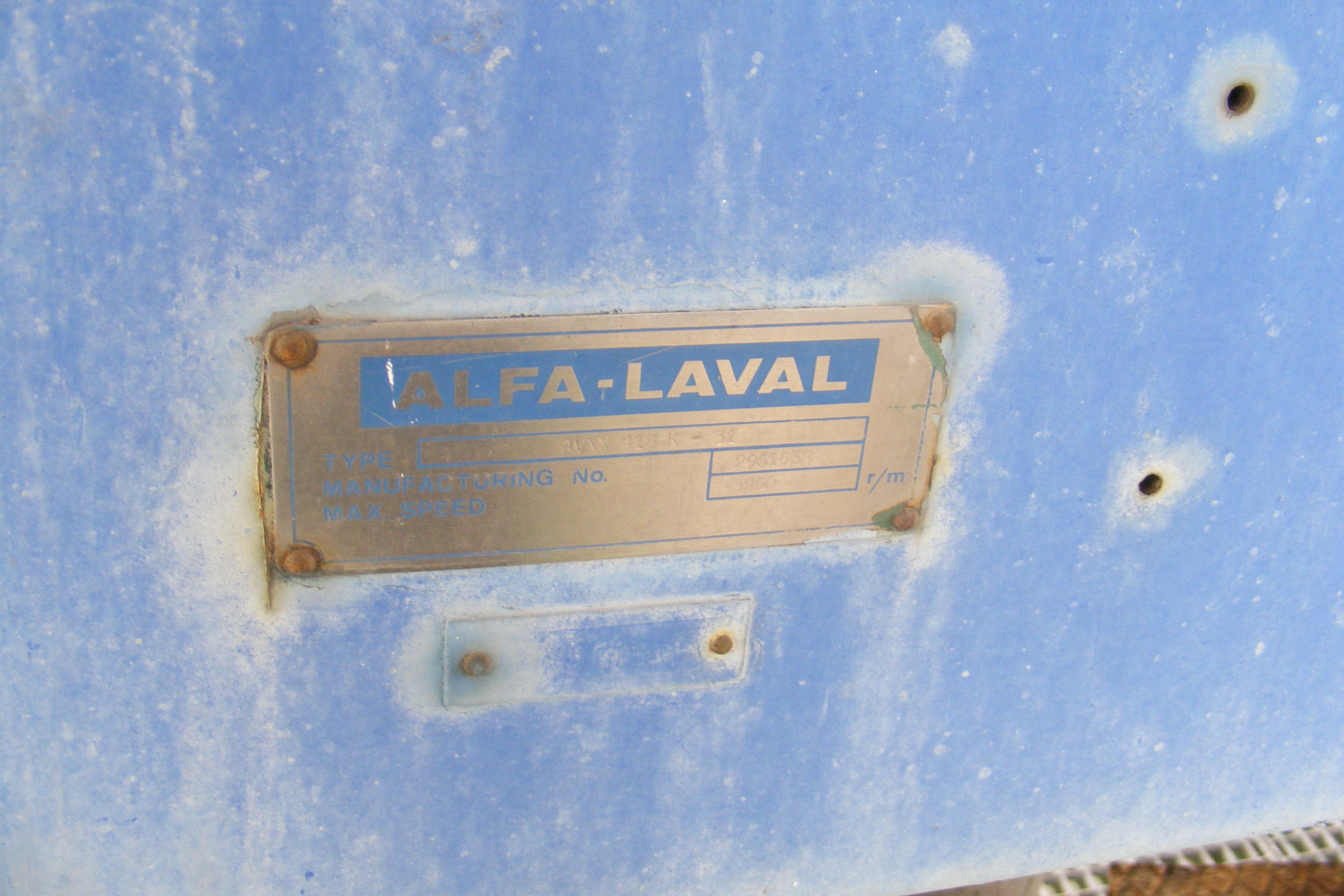 Stainless Steel 316 Alfa Laval AVNX 418 K -31 Centrifuge-Solid Bowl-Decanter - IPP# 222787