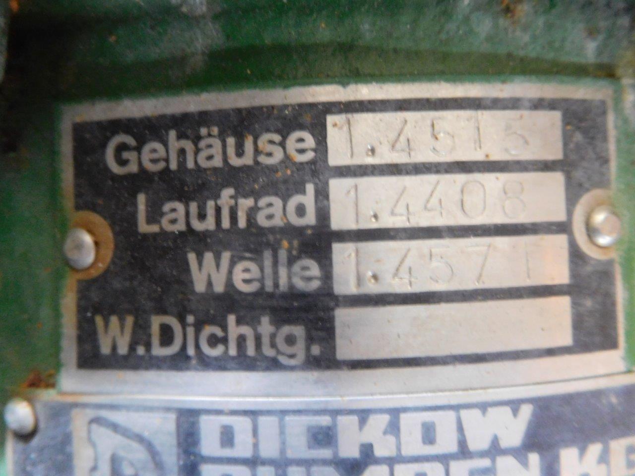 Stainless Steel Austenitic Dickow Pumpen NMLhx26/210 Centrifugal Pump - IPP# 222962