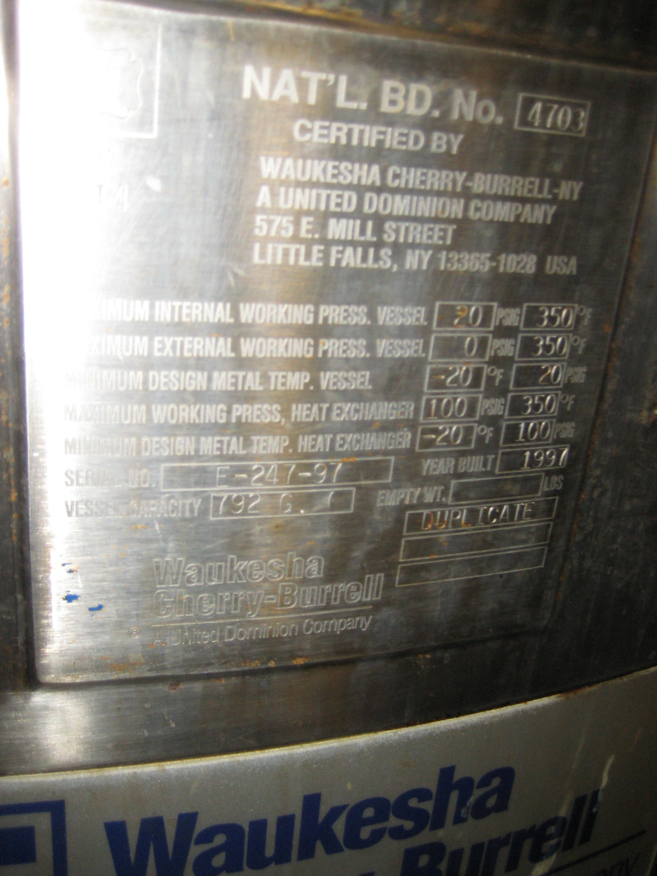  Batch-Type Agitated Reactor 3,000 L (792 gallons) Stainless Steel 316 For Sale - IPP# 223165