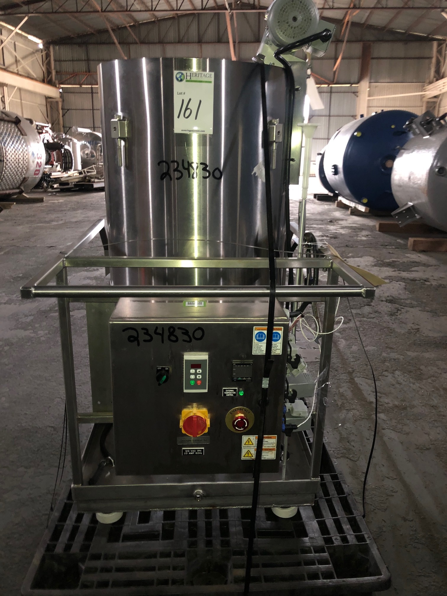 Stainless Steel 304 Thermo Scientific Model SV50172.01 Single Use Mix Tank - IPP# 234830