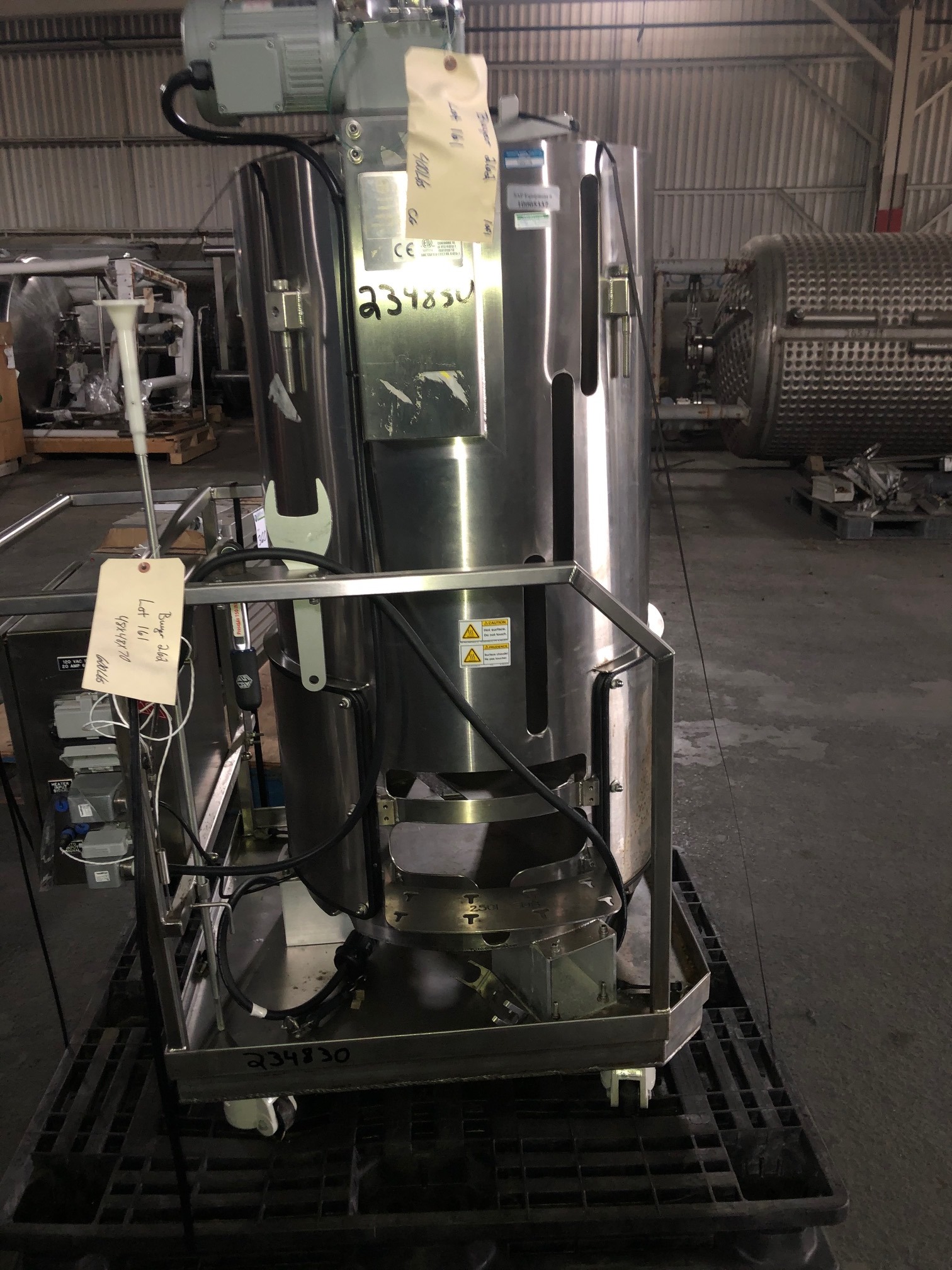 Stainless Steel 304 Thermo Scientific Model SV50172.01 Single Use Mix Tank - IPP# 234830