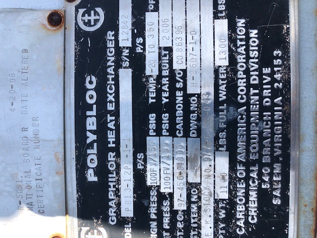  Block Heat Exchanger   For Sale - IPP# 234943