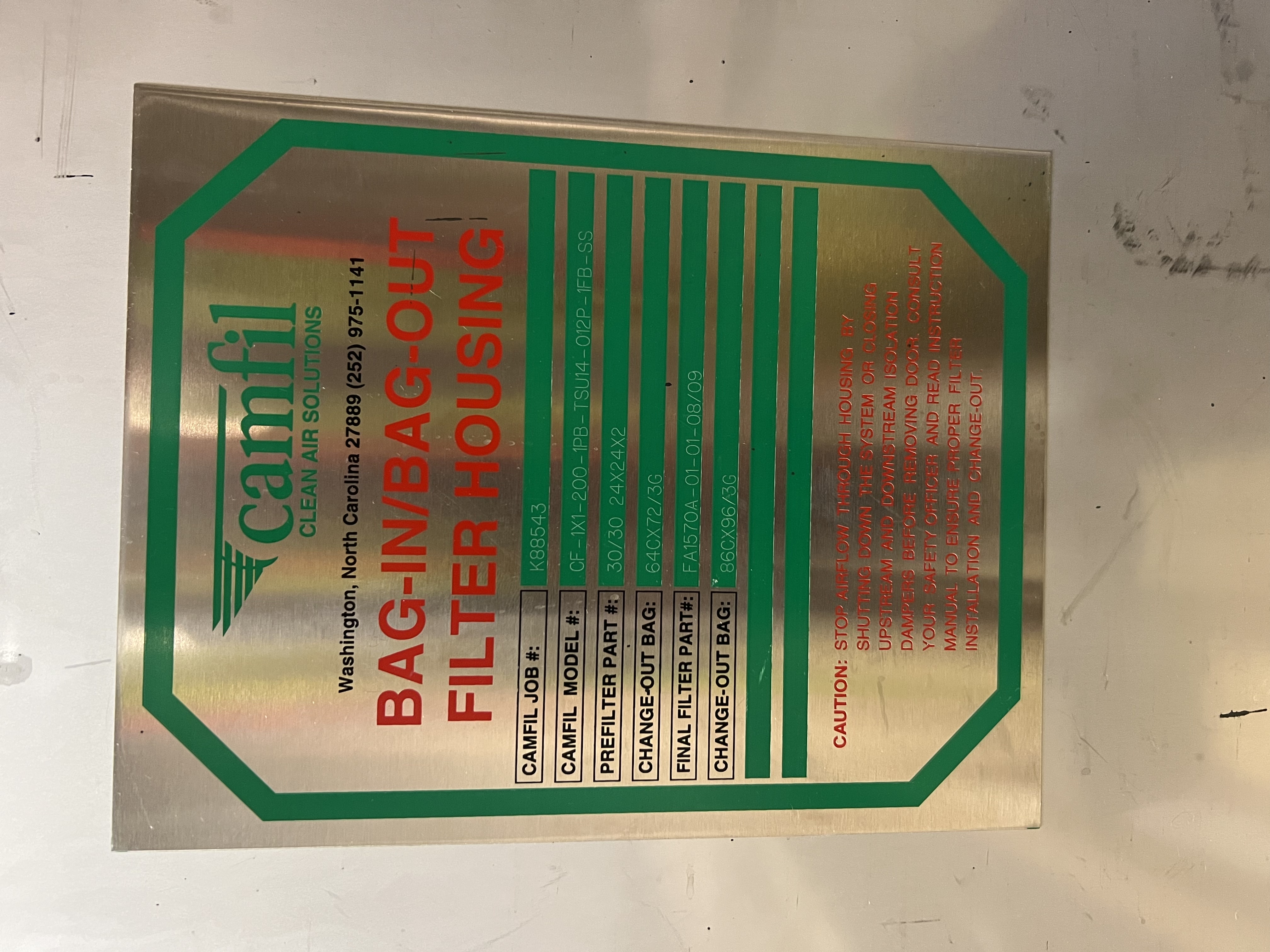 Unused Stainless Steel 304 Air Filter  For Sale - IPP# 235284