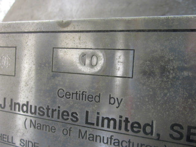 Unused Shell and Tube Heat Exchanger 110.1 m² (1,200 ft²) Stainless Steel 304 For Sale - IPP# 235349