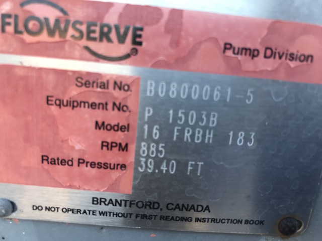Unused Stainless Steel 316 Centrifugal Pump 1,800 m3/h (7,925 GPM) For Sale - IPP# 235398
