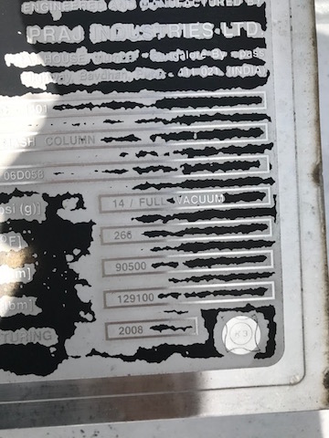 Unused Stainless Steel 304 Tray Column 3,988 mm (157 in) For Sale - IPP# 235303