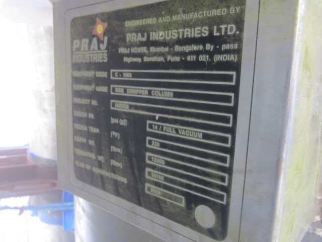 Unused Stainless Steel 304 Tray Column 1,549 mm (61 in) For Sale - IPP# 235306