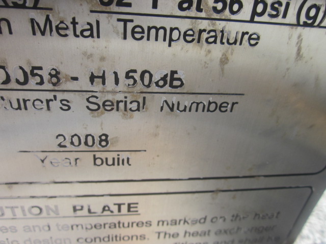Unused Shell and Tube Heat Exchanger 53.9 m² (580 ft²) Stainless Steel 304 For Sale - IPP# 235337
