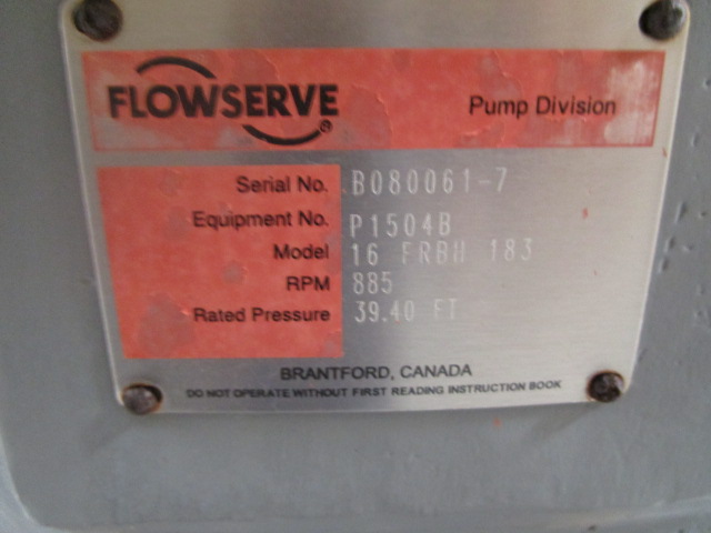 Unused Stainless Steel 316 Flowserve 16FRBH183 Centrifugal Pump - IPP# 235400