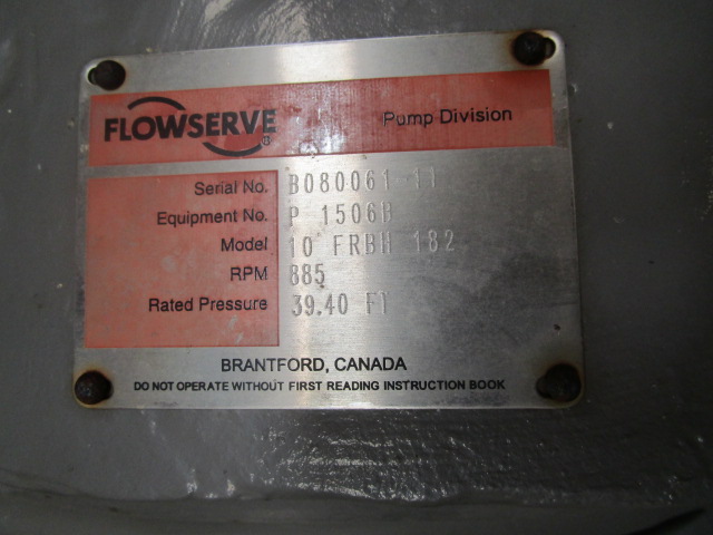 Unused Stainless Steel 316 Flowserve (Durco) 10FRBH182 Centrifugal Pump - IPP# 235404