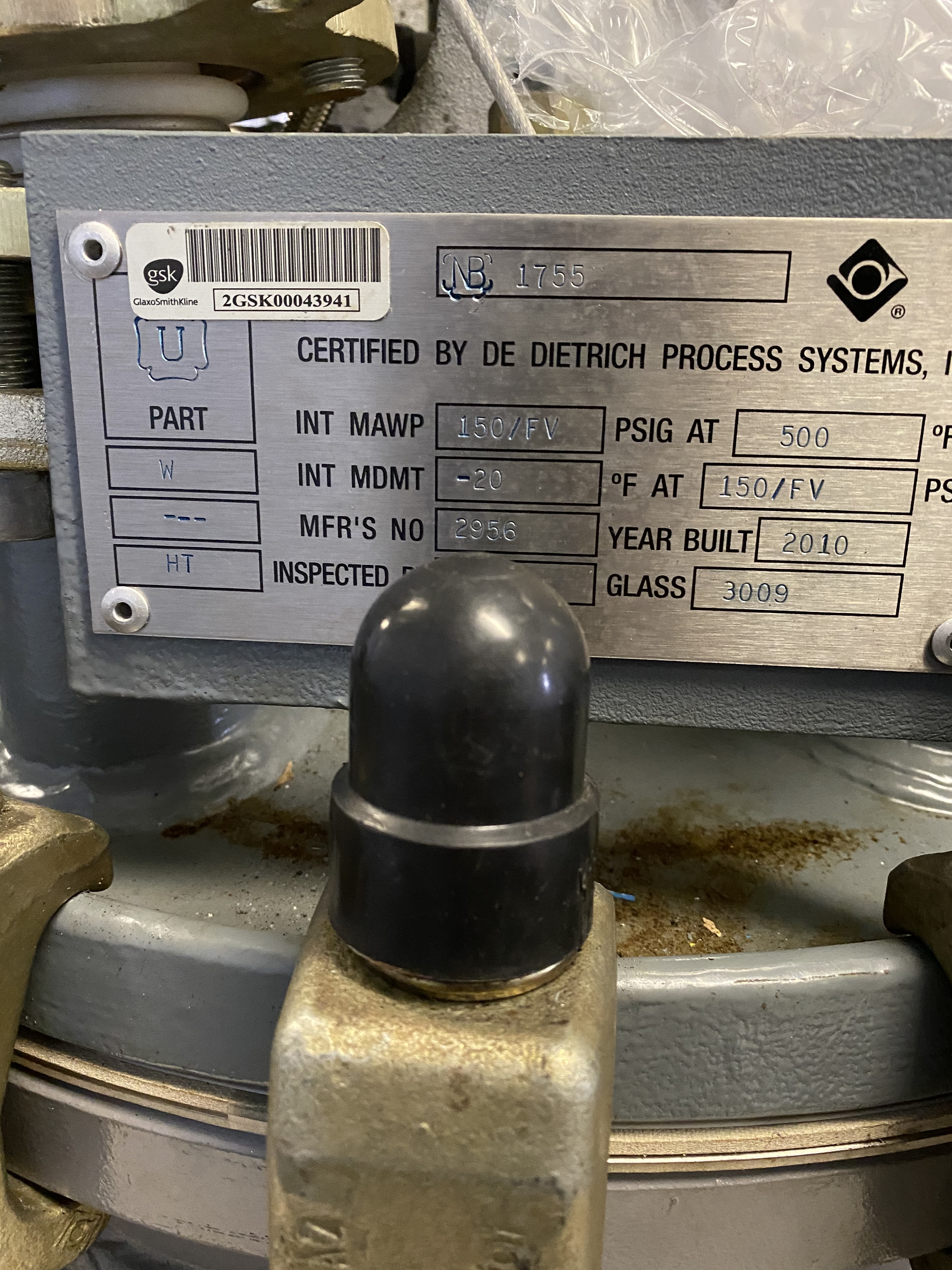 Glasslined DeDietrich CTJ Batch-Type Agitated Reactor - IPP# 235701