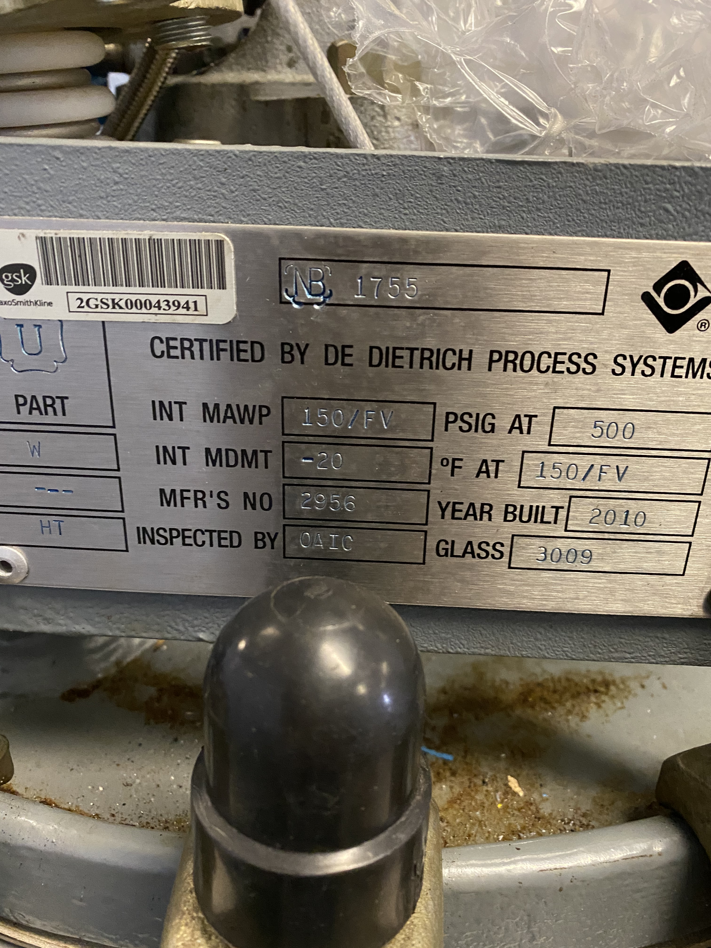 Glasslined DeDietrich CTJ Batch-Type Agitated Reactor - IPP# 235701