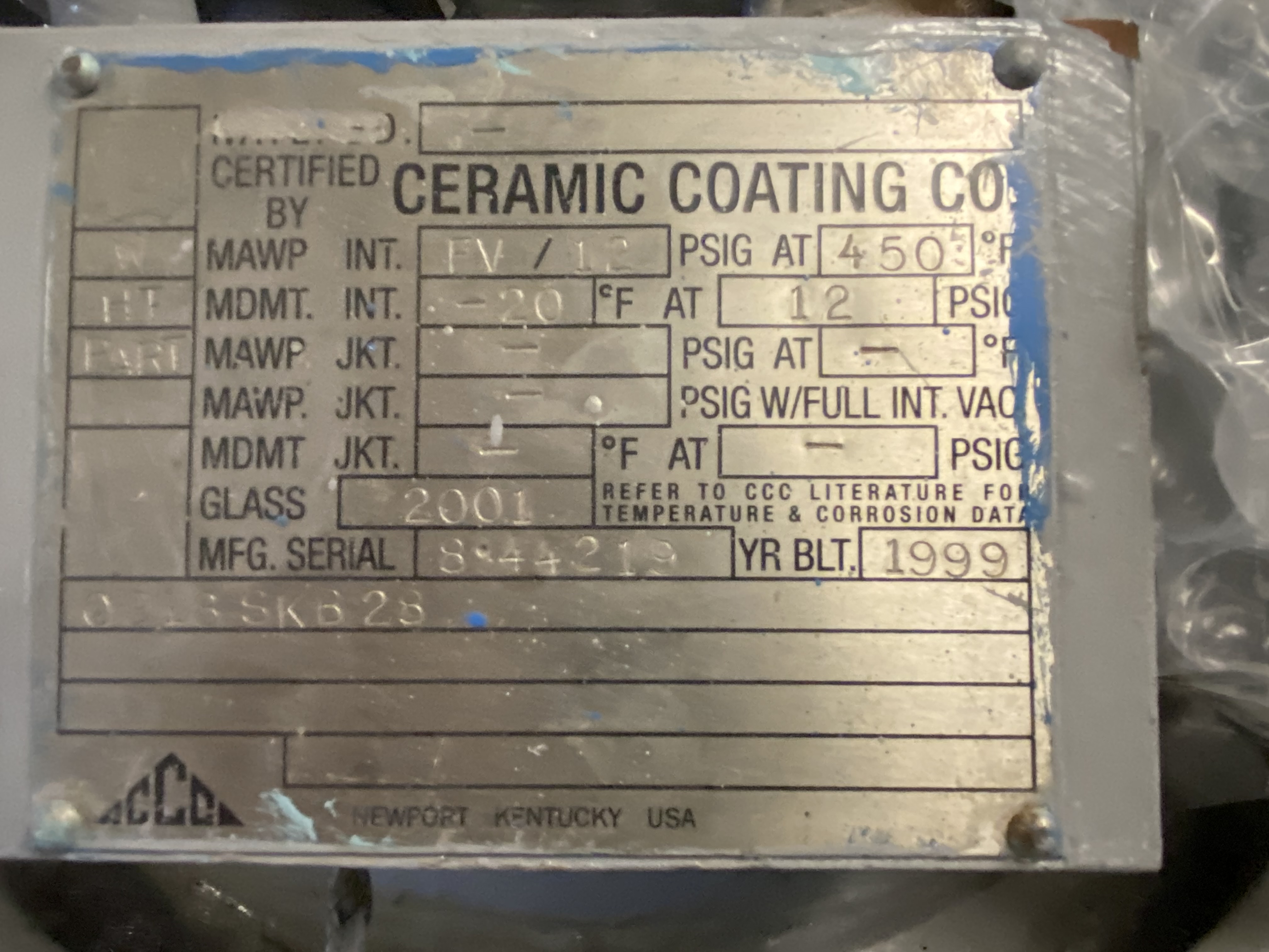 Glasslined Pfaudler Batch-Type Agitated Reactor - IPP# 235702