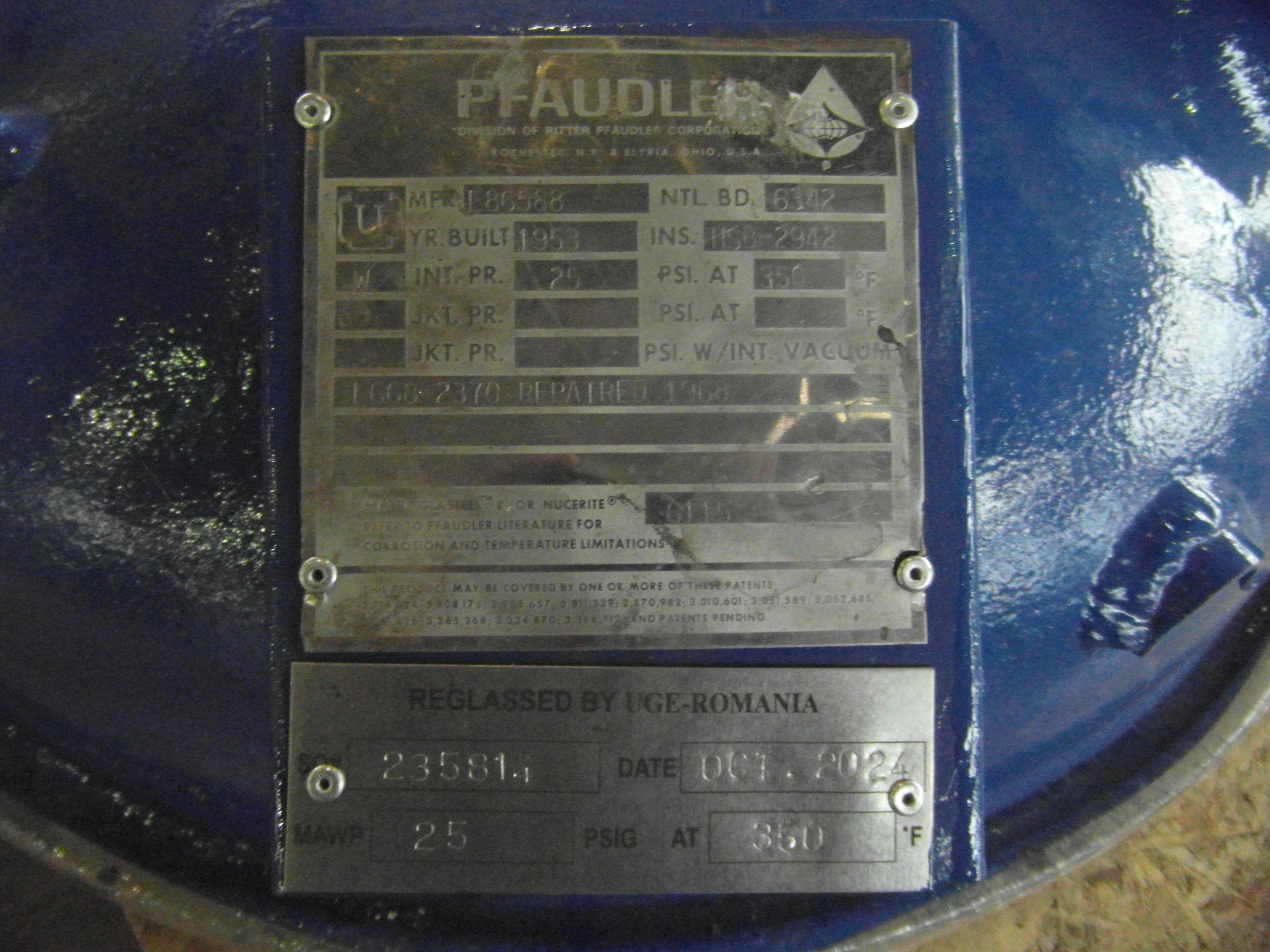 Glasslined Main Cover Glass Lined Parts - IPP# 235814