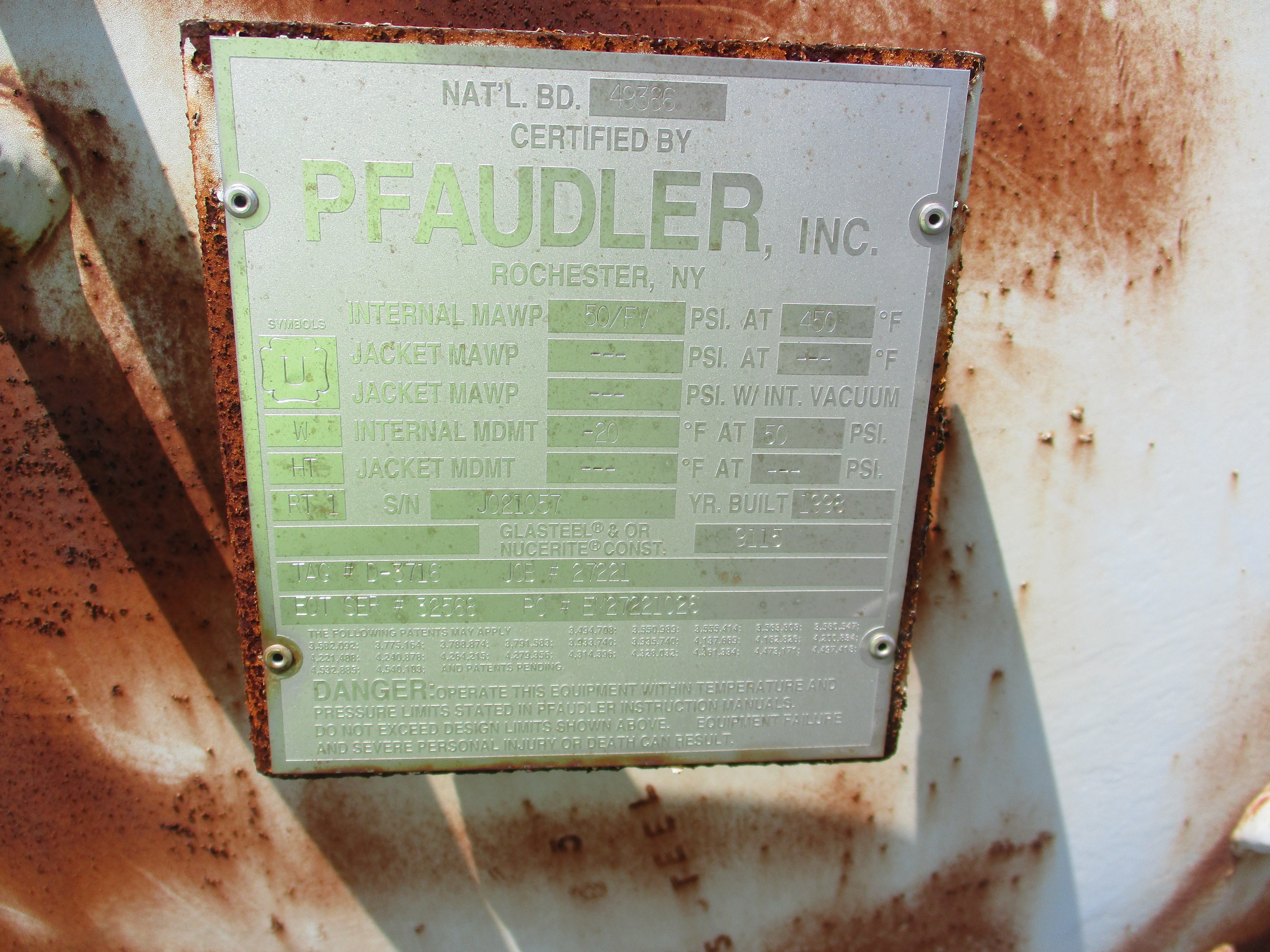 Glasslined Tank - IPP# 235960