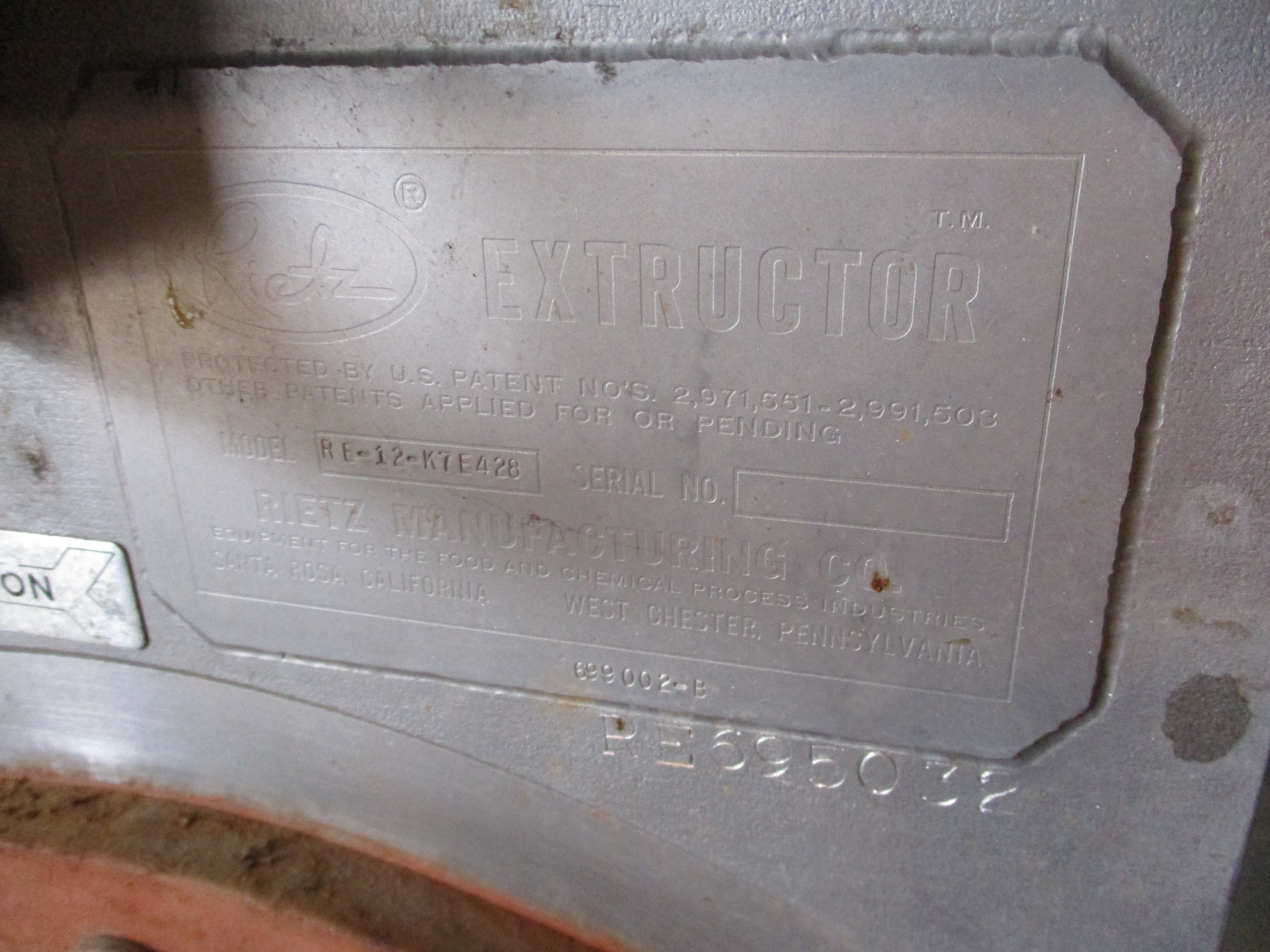 Stainless Steel 316 Reitz RE-12-K7E428 Granulator/Disintegrator Pulverizer - IPP# 235984