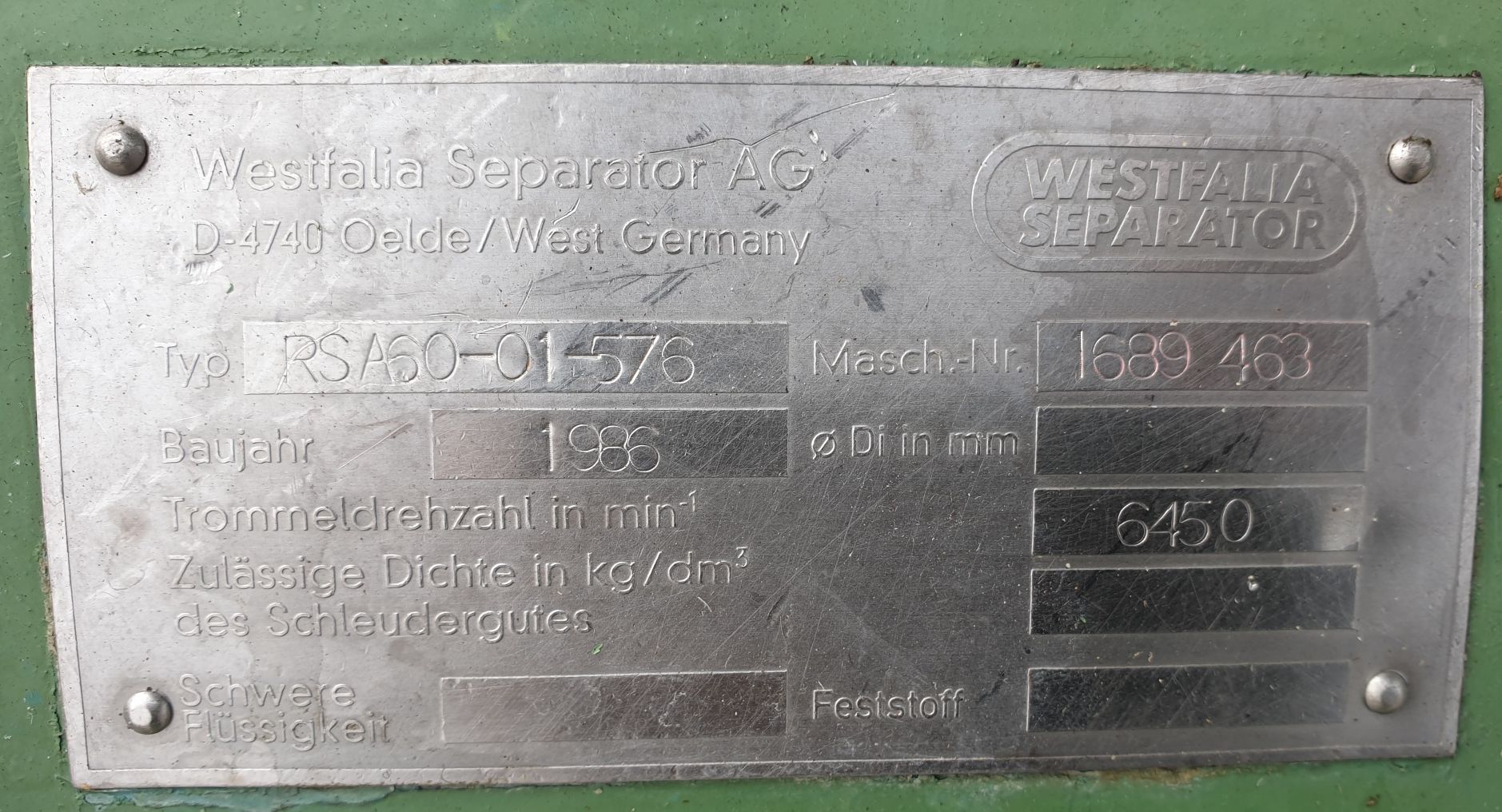 Stainless Steel 316 Westfalia RSA 60-01-576 Centrifuge-Disc Bowl - IPP# 236060
