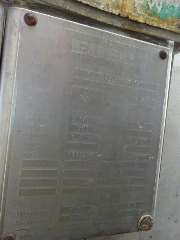 Stainless Steel 317 Edel Batch-Type Agitated Reactor - IPP# 236015