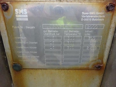 Stainless Steel Austenitic Buss-SMS-Canzler GmbH D-015 Dryer-Thin Film - IPP# 236136