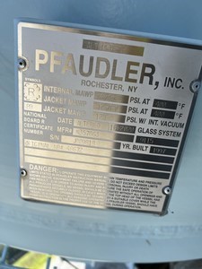Unused Glasslined Pfaudler KC Batch-Type Agitated Reactor - IPP# 238185