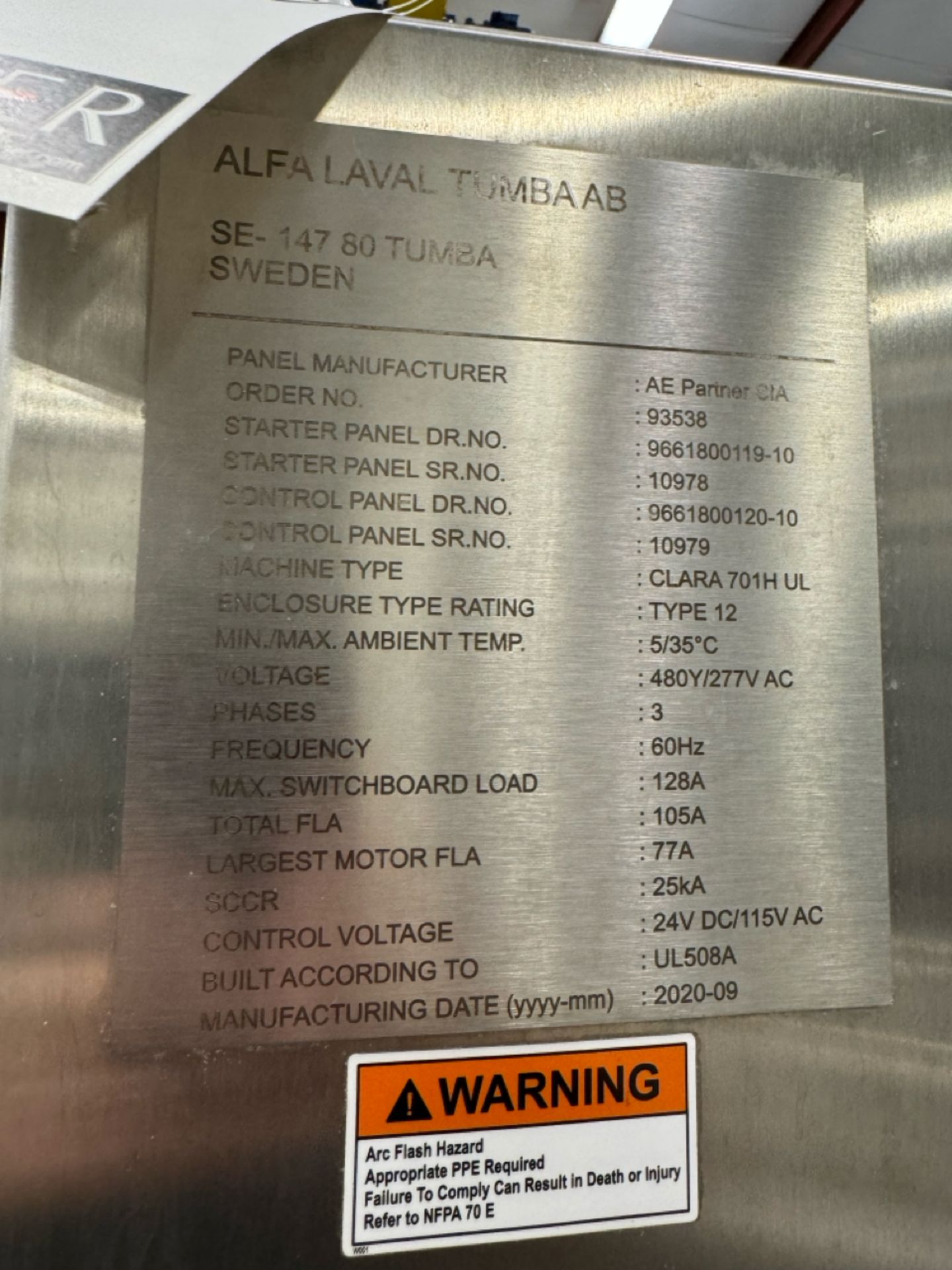 Stainless Steel Austenitic Alfa Laval CLARA 701H HSS Centrifuge-Disc Bowl - IPP# 238457